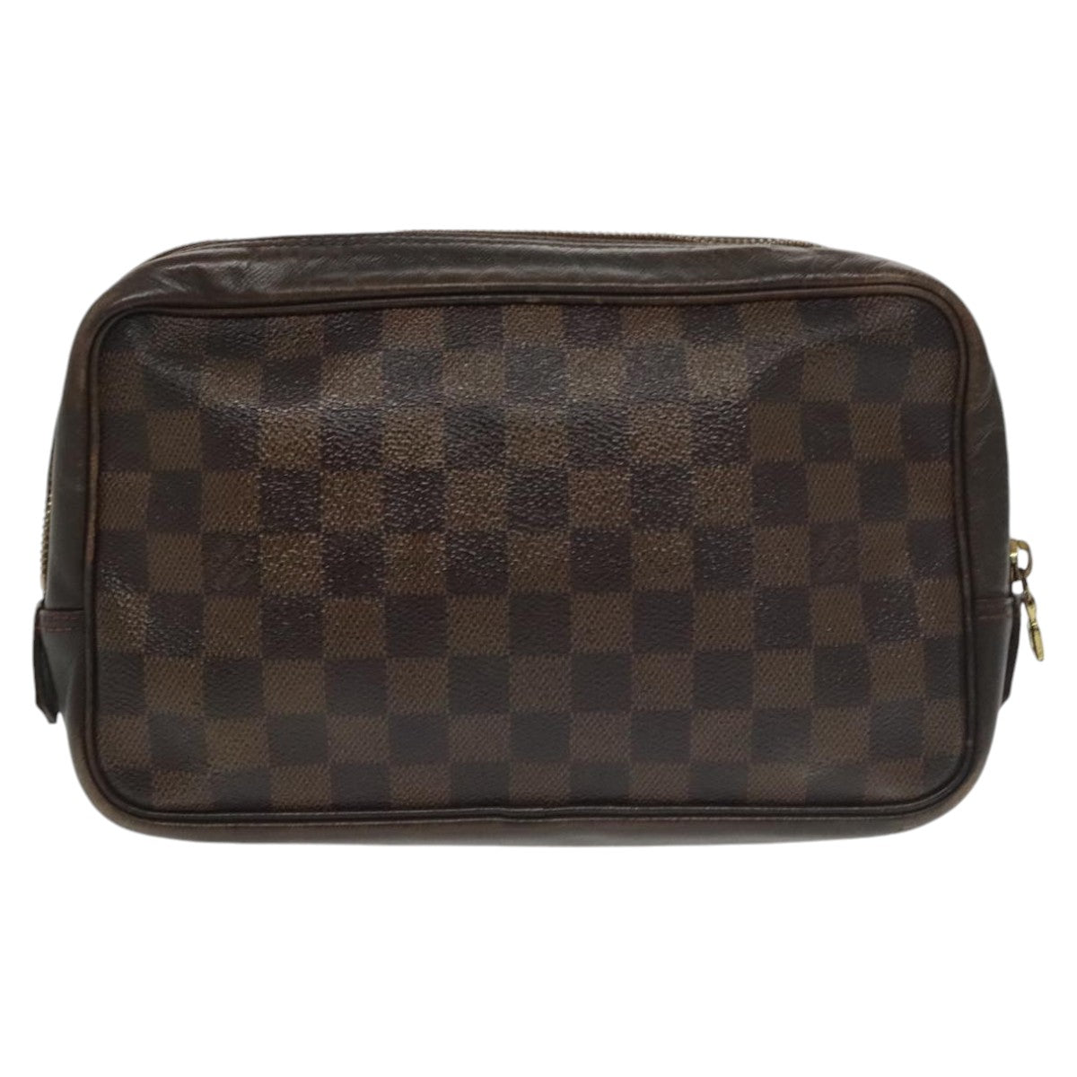 LOUIS VUITTON Damier Ebene Trousse Toilette 25 Clutch Bag N47624 LV Auth 102082