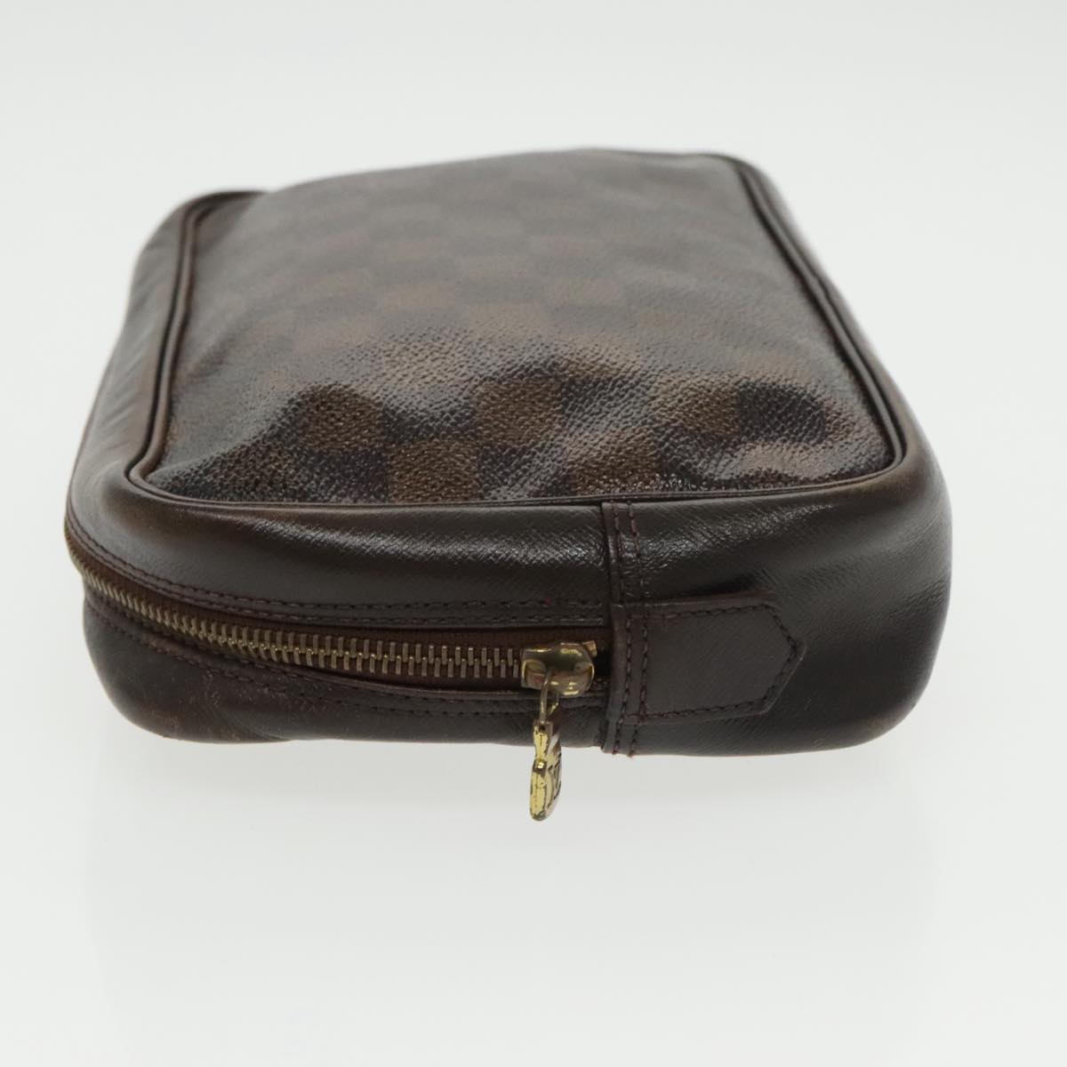 LOUIS VUITTON Damier Ebene Trousse Toilette 25 Clutch Bag N47624 LV Auth 102082