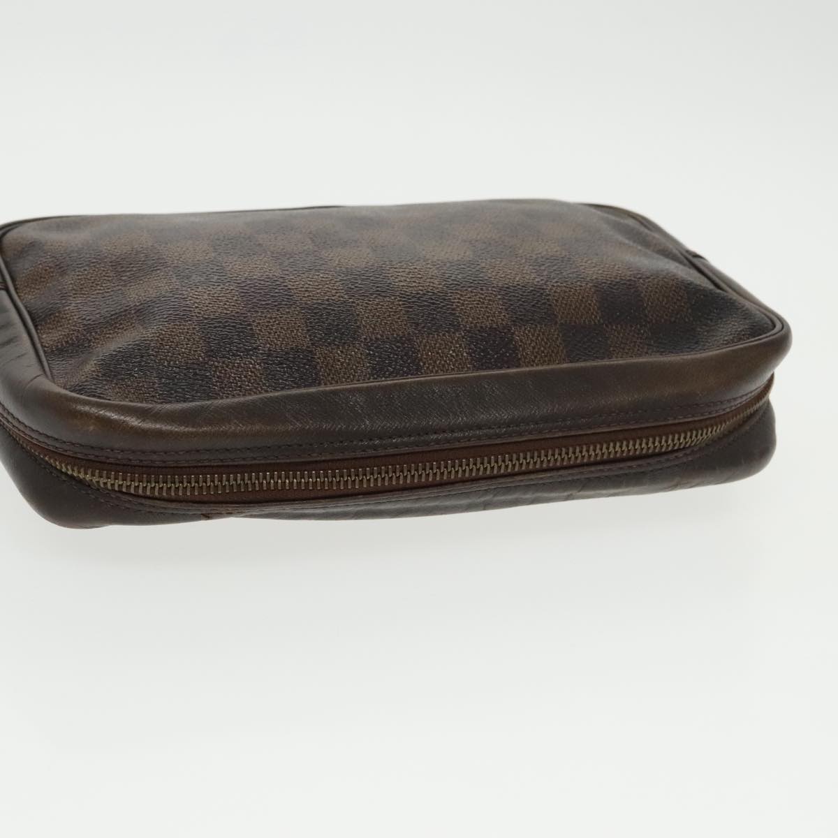 LOUIS VUITTON Damier Ebene Trousse Toilette 25 Clutch Bag N47624 LV Auth 102082