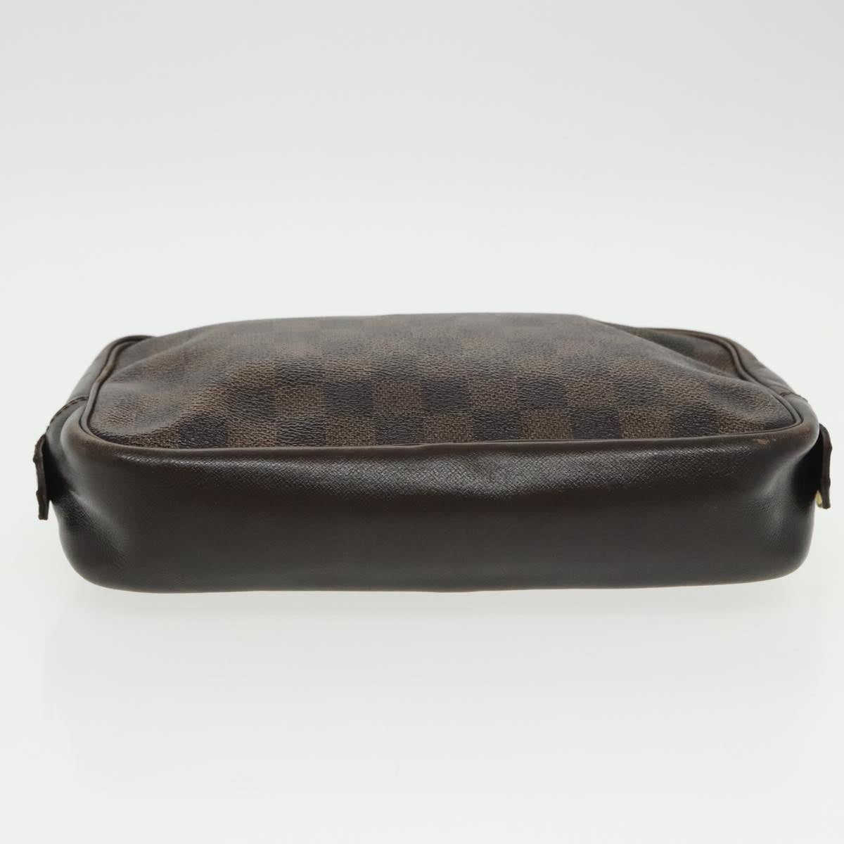 LOUIS VUITTON Damier Ebene Trousse Toilette 25 Clutch Bag N47624 LV Auth 102082