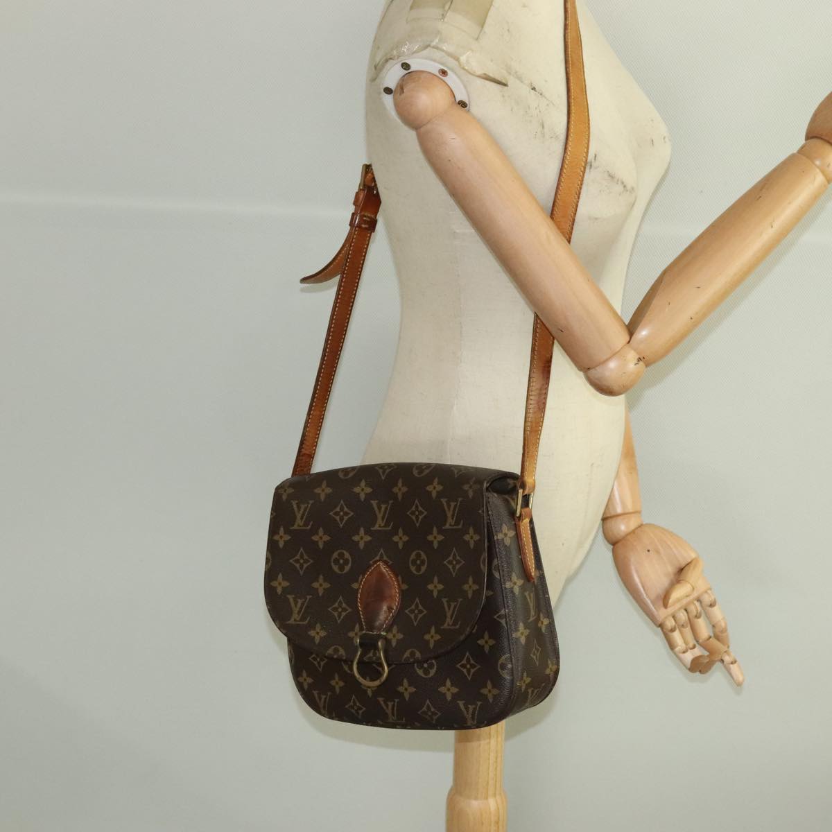 LOUIS VUITTON Monogram Saint Cloud GM Shoulder Bag M51242 LV Auth 102085