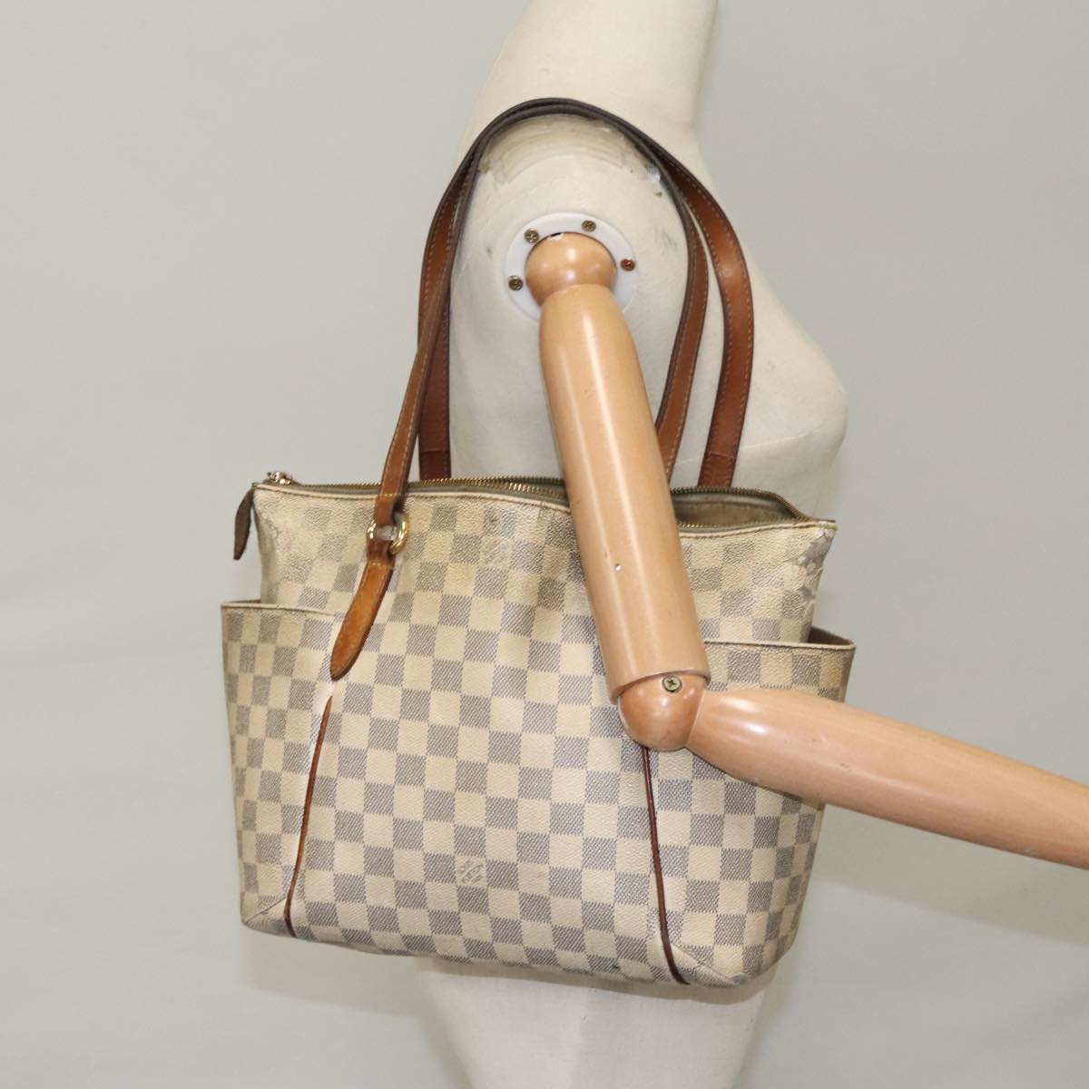 LOUIS VUITTON Damier Azur Totally PM Tote Bag N41280 LV Auth 102090