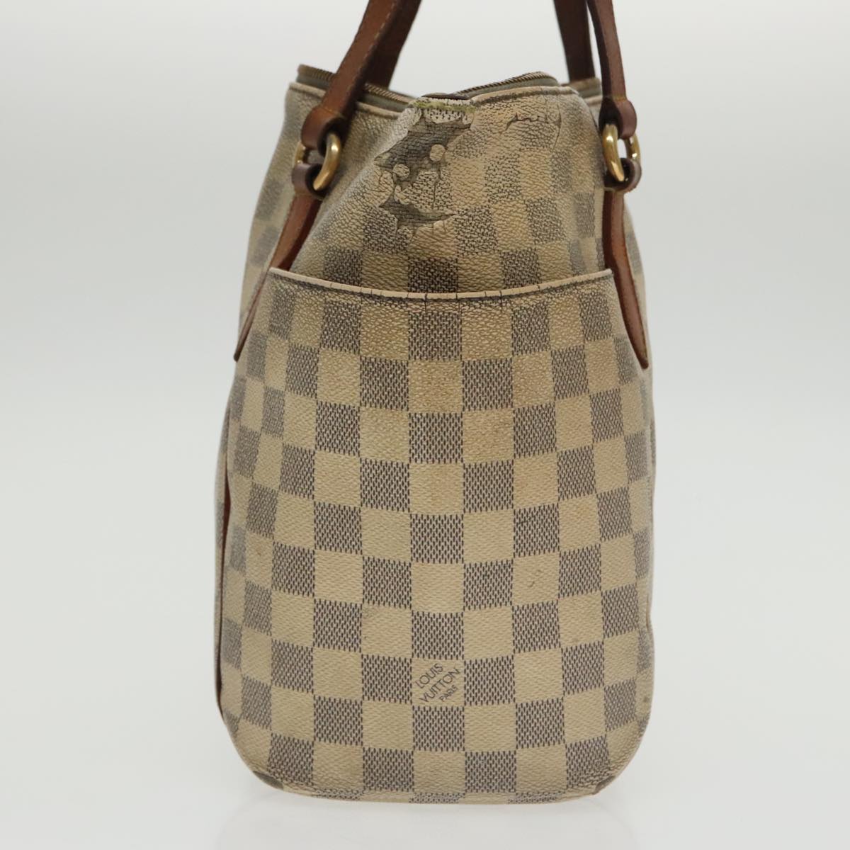 LOUIS VUITTON Damier Azur Totally PM Tote Bag N41280 LV Auth 102090