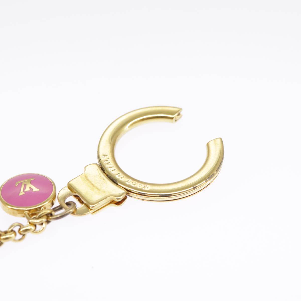 LOUIS VUITTON Monogram Porte Cles Chainne Pastilles Charm M66172 LV Auth 102100