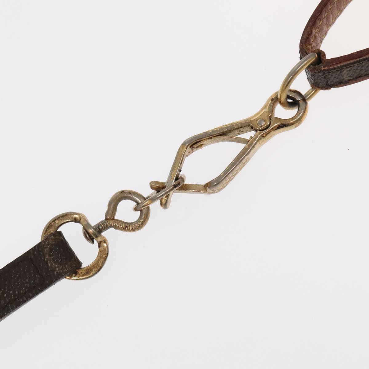 LOUIS VUITTON Monogram Less Baxter MM Collier Baxter Dog Leash 2Set Auth 102101