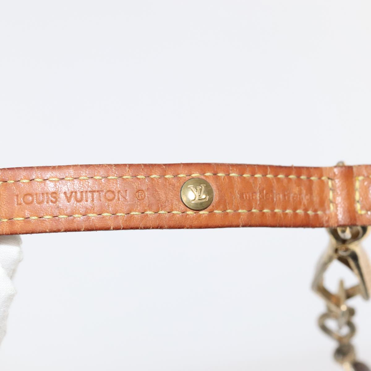 LOUIS VUITTON Monogram Less Baxter MM Collier Baxter Dog Leash 2Set Auth 102101