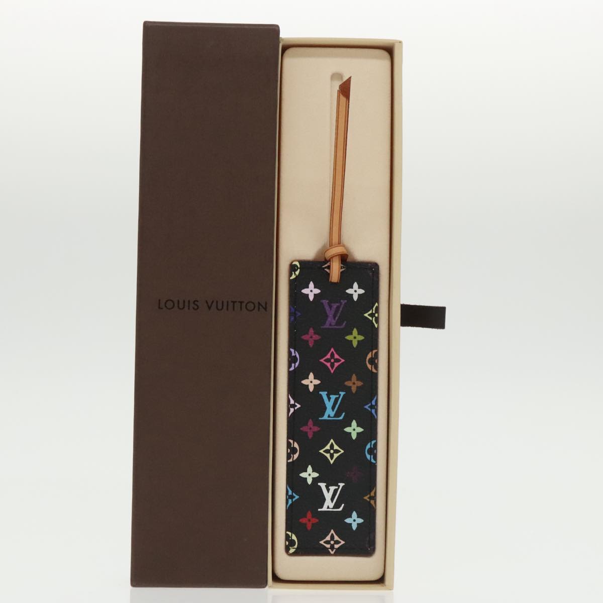 LOUIS VUITTON Monogram Multicolor Mark Page Kadu Bookmark M99197 LV Auth 102102