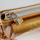 LOUIS VUITTON Monogram Vernis Motto Accessory Pouch Gris M91030 LV Auth 102106-9