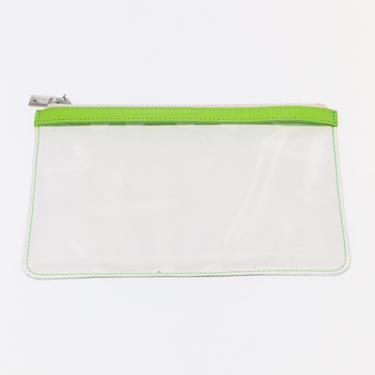 CELINE Shoulder Bag Enamel Green Clear Auth 102110