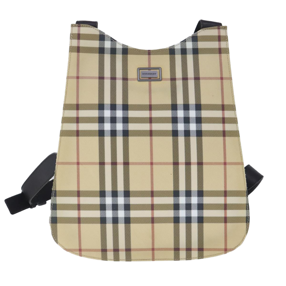 BURBERRY Nova Check Backpack PVC Beige Auth 102111 - 0