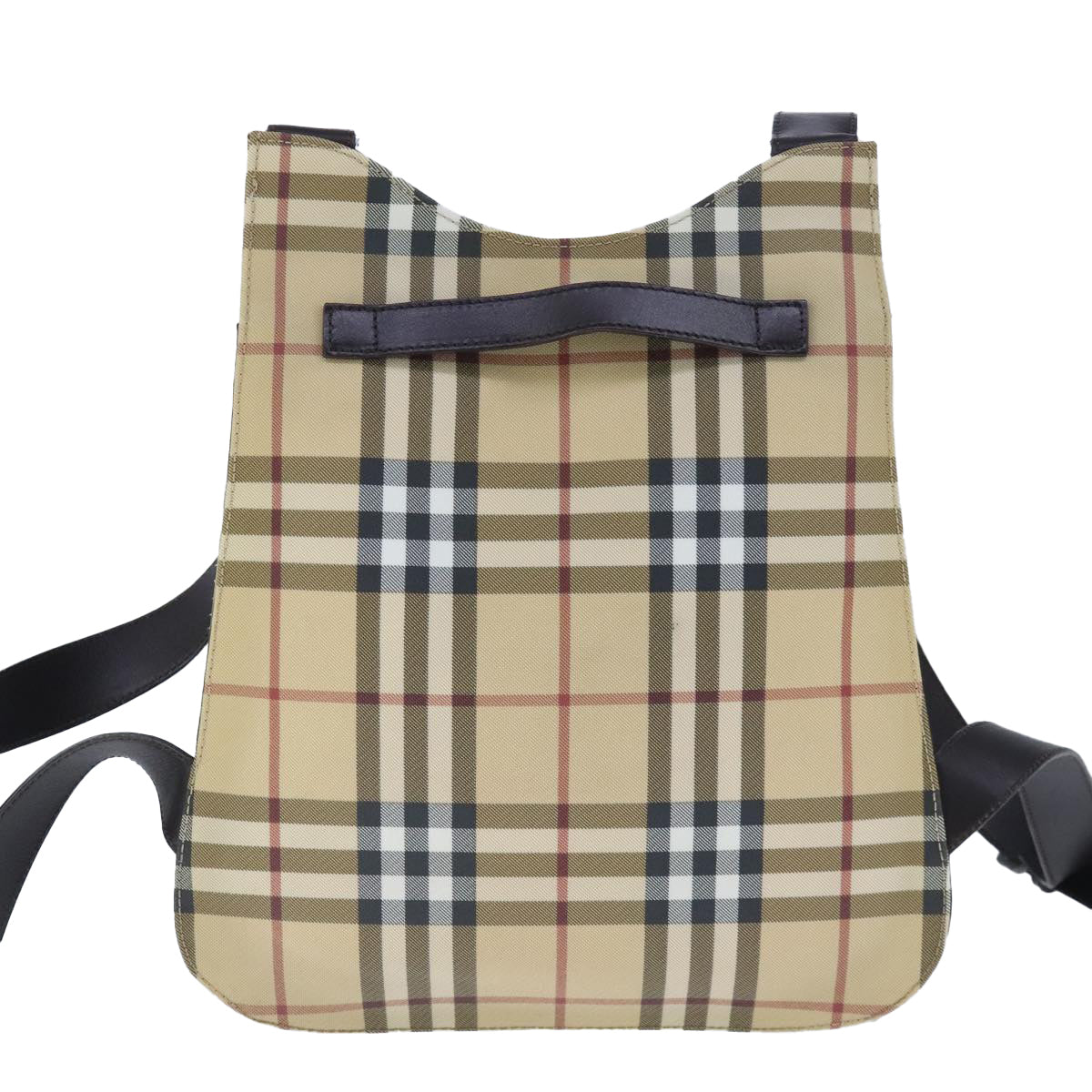 BURBERRY Nova Check Backpack PVC Beige Auth 102111