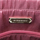 BURBERRY Nova Check Tote Bag Canvas Beige Red Auth 102114-18