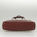 BURBERRY Nova Check Tote Bag Canvas Beige Red Auth 102114-5