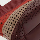 Salvatore Ferragamo Tote Bag Leather Red Gold Auth 102115-12