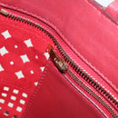 Salvatore Ferragamo Tote Bag Leather Red Gold Auth 102115-21