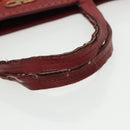 Salvatore Ferragamo Tote Bag Leather Red Gold Auth 102115-7