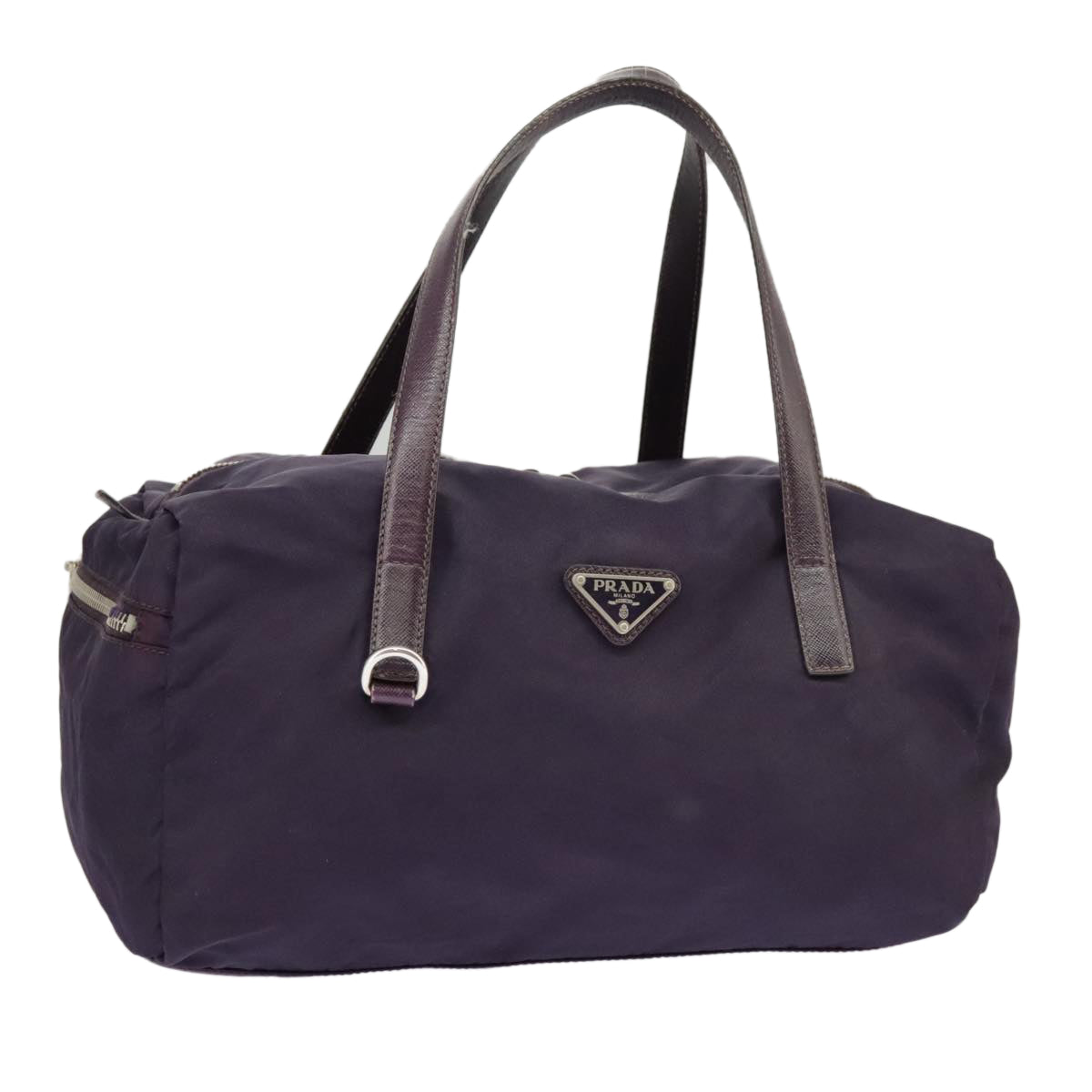 PRADA Hand Bag Nylon Purple Auth 102117