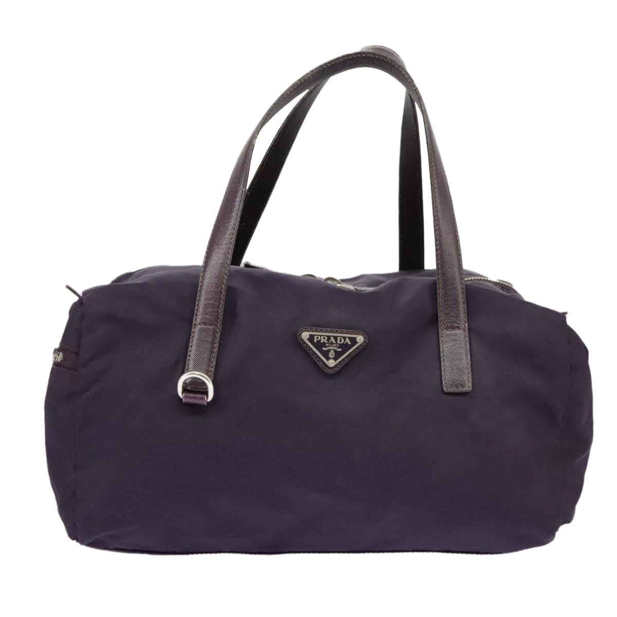 PRADA Hand Bag Nylon Purple Auth 102117 - 0