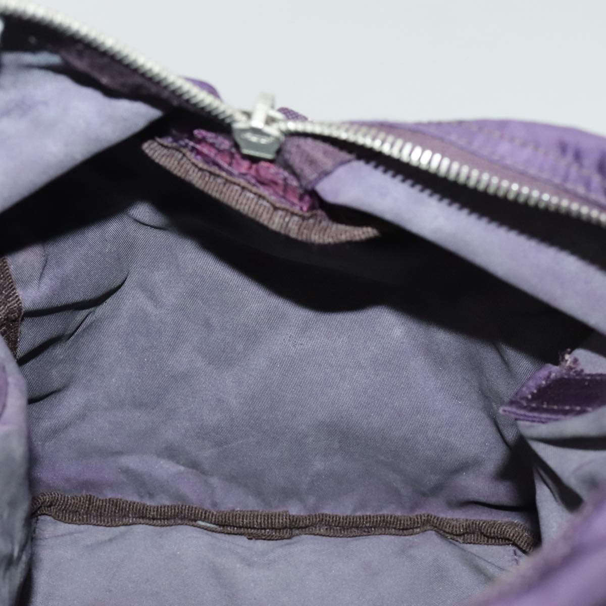 PRADA Hand Bag Nylon Purple Auth 102117