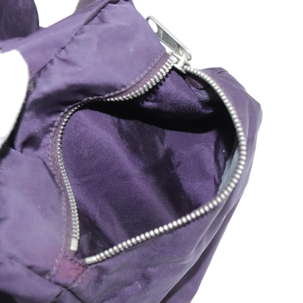 PRADA Hand Bag Nylon Purple Auth 102117