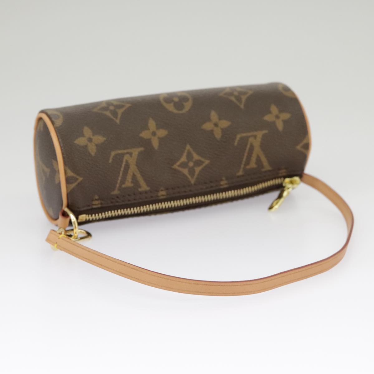 LOUIS VUITTON Monogram Papillon Pouch LV Auth 102146