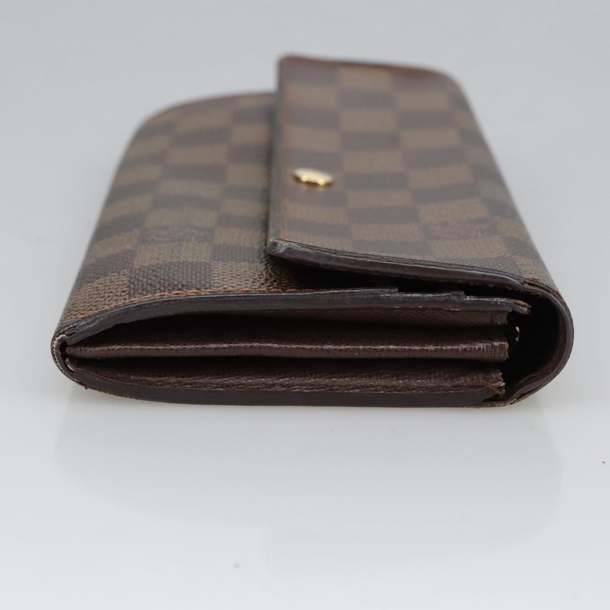 LOUIS VUITTON Damier Ebene Portefeuille Sarah Long Wallet N60491 LV Auth 102150