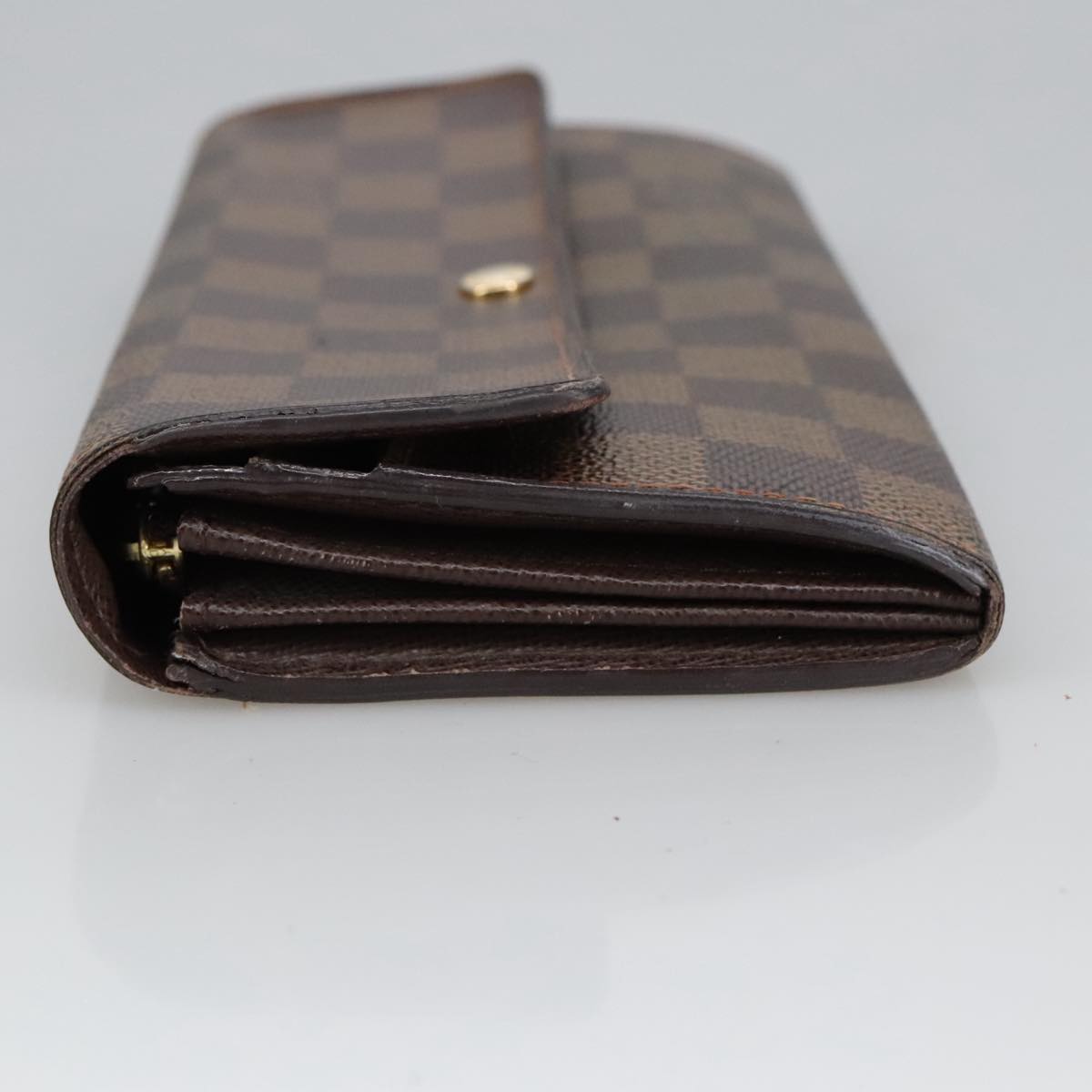 LOUIS VUITTON Damier Ebene Portefeuille Sarah Long Wallet N60491 LV Auth 102150