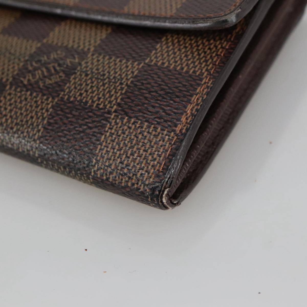 LOUIS VUITTON Damier Ebene Portefeuille Sarah Long Wallet N60491 LV Auth 102150