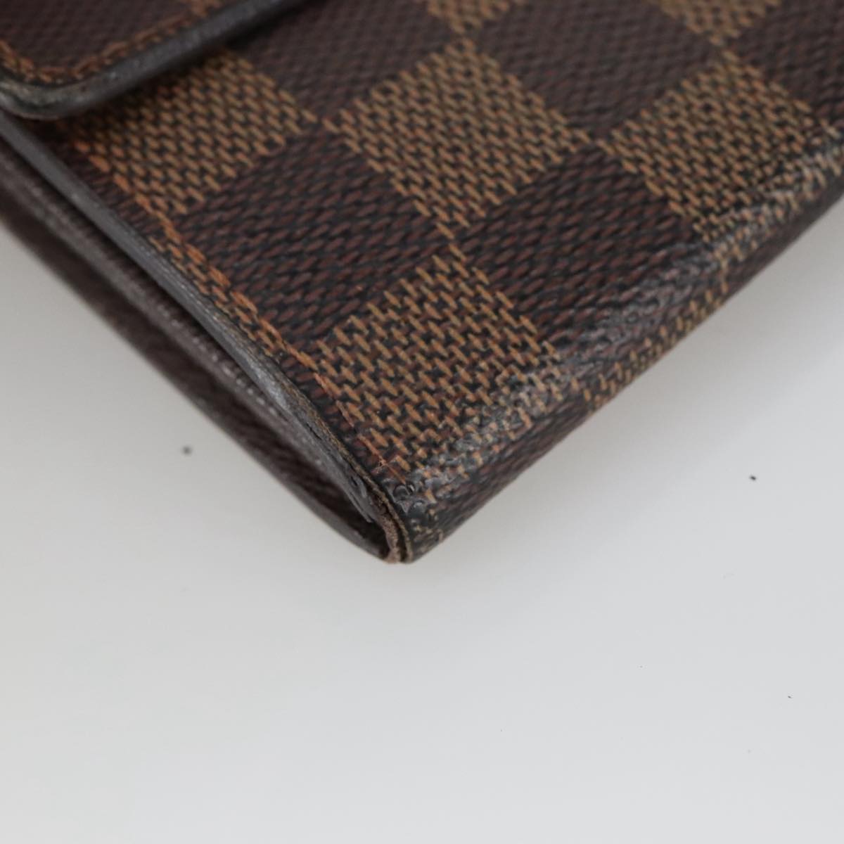 LOUIS VUITTON Damier Ebene Portefeuille Sarah Long Wallet N60491 LV Auth 102150