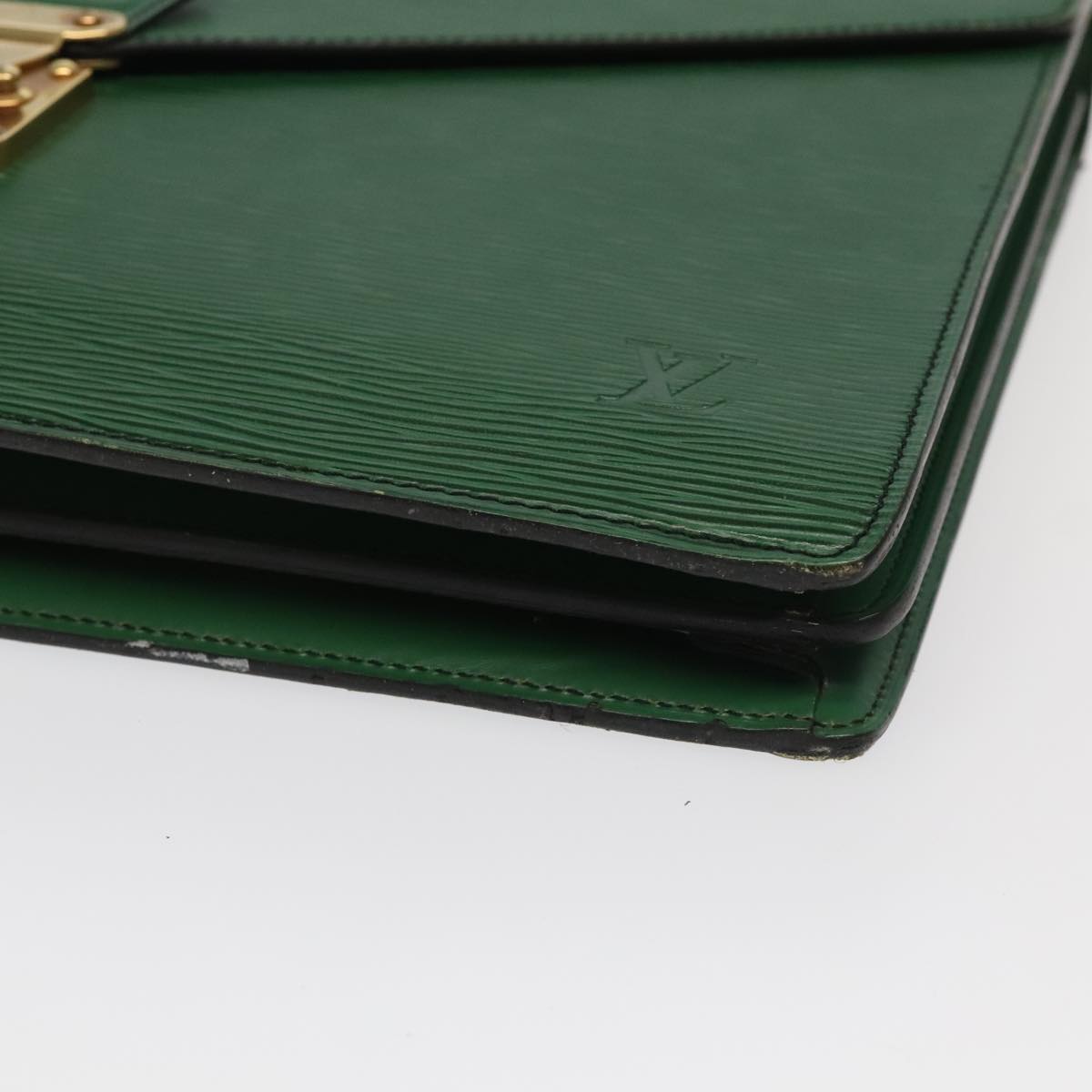 LOUIS VUITTON Epi Serviette Conseiller Briefcase Green M54424 LV Auth 102151