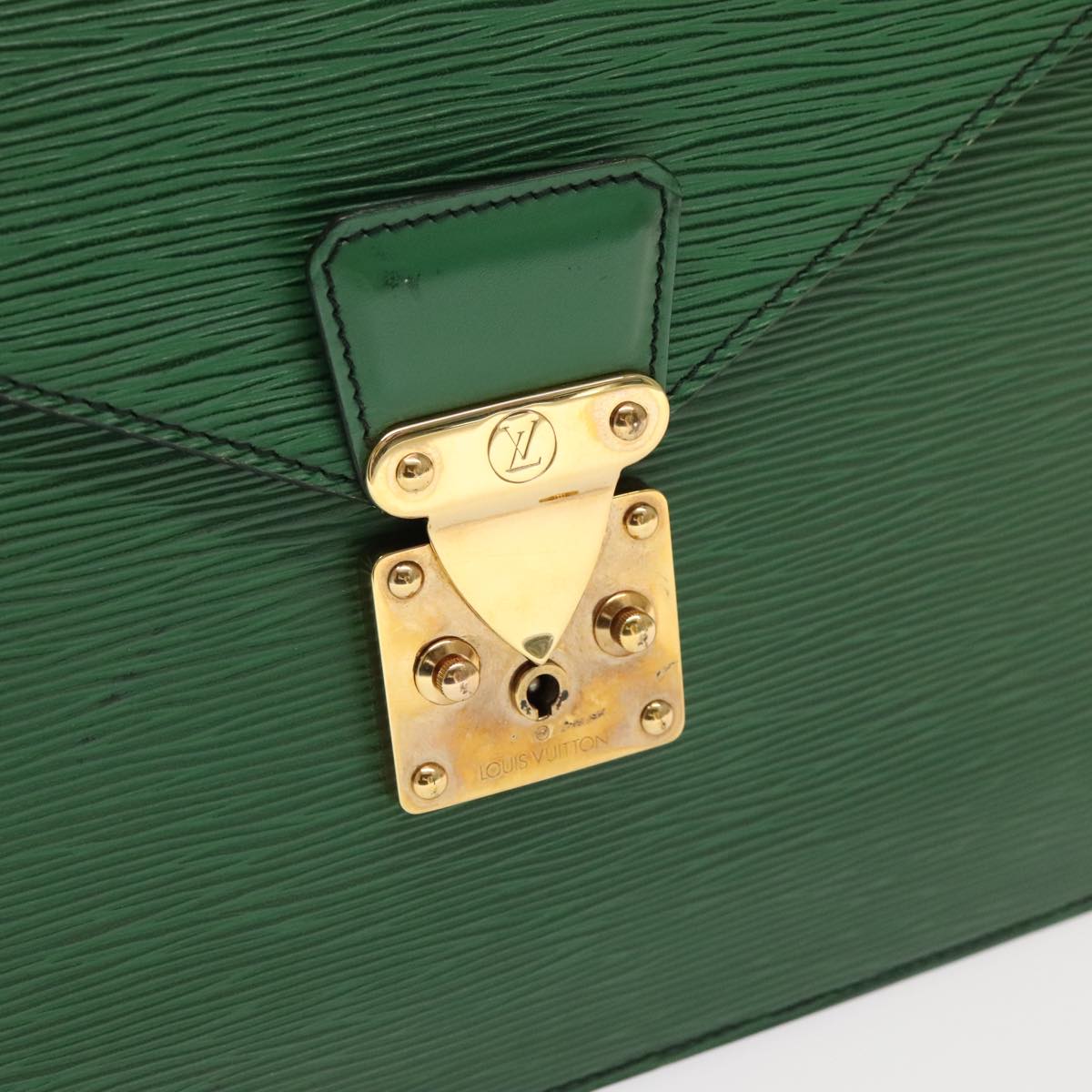 LOUIS VUITTON Epi Serviette Conseiller Briefcase Green M54424 LV Auth 102151