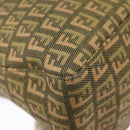 FENDI Zucchino Canvas Hand Bag Khaki 8BH138 Auth 102160-15
