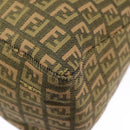 FENDI Zucchino Canvas Hand Bag Khaki 8BH138 Auth 102160-16