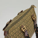 FENDI Zucchino Canvas Hand Bag Khaki 8BH138 Auth 102160-6