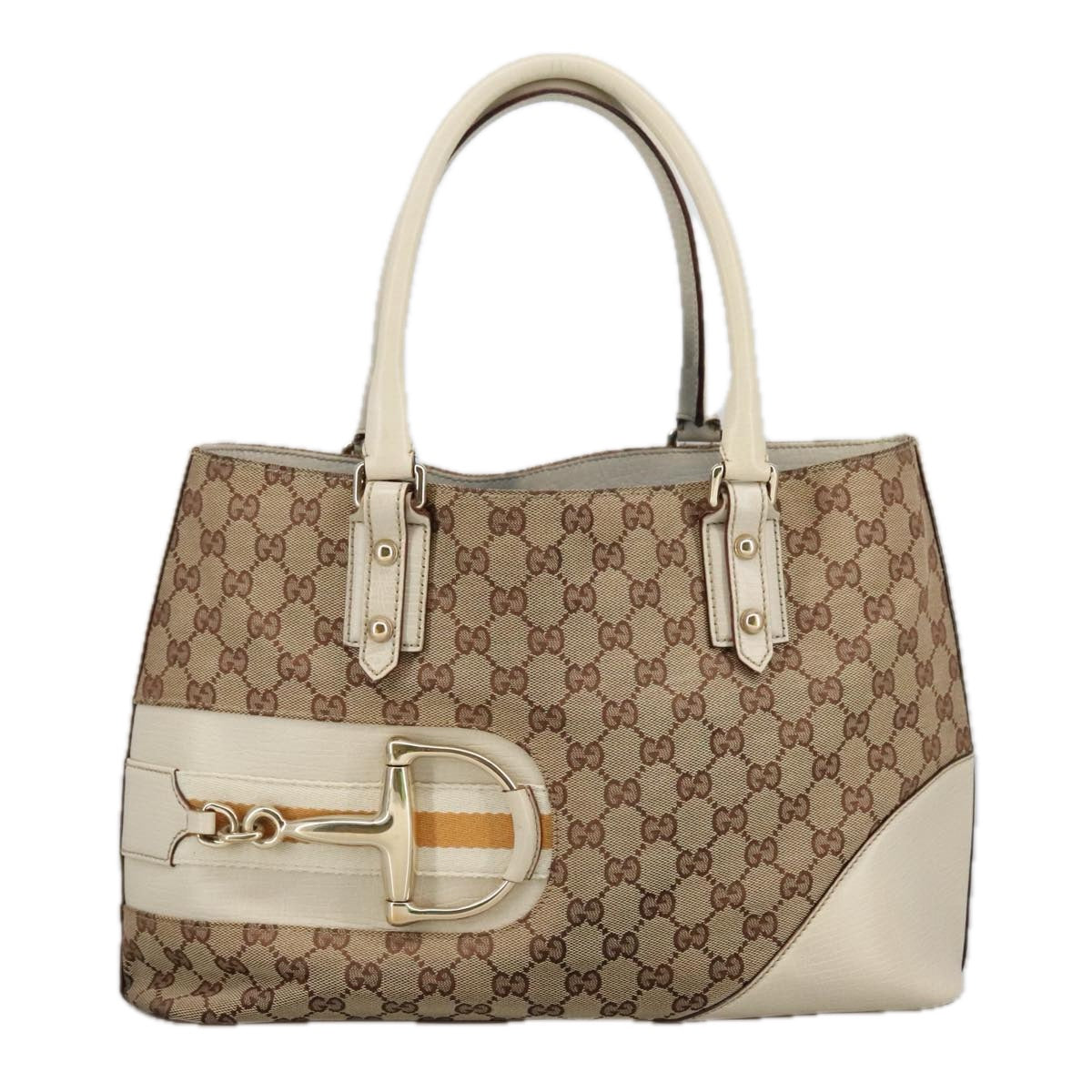 GUCCI GG Canvas Tote Bag Beige Gold 137385 Auth 102161 - 0