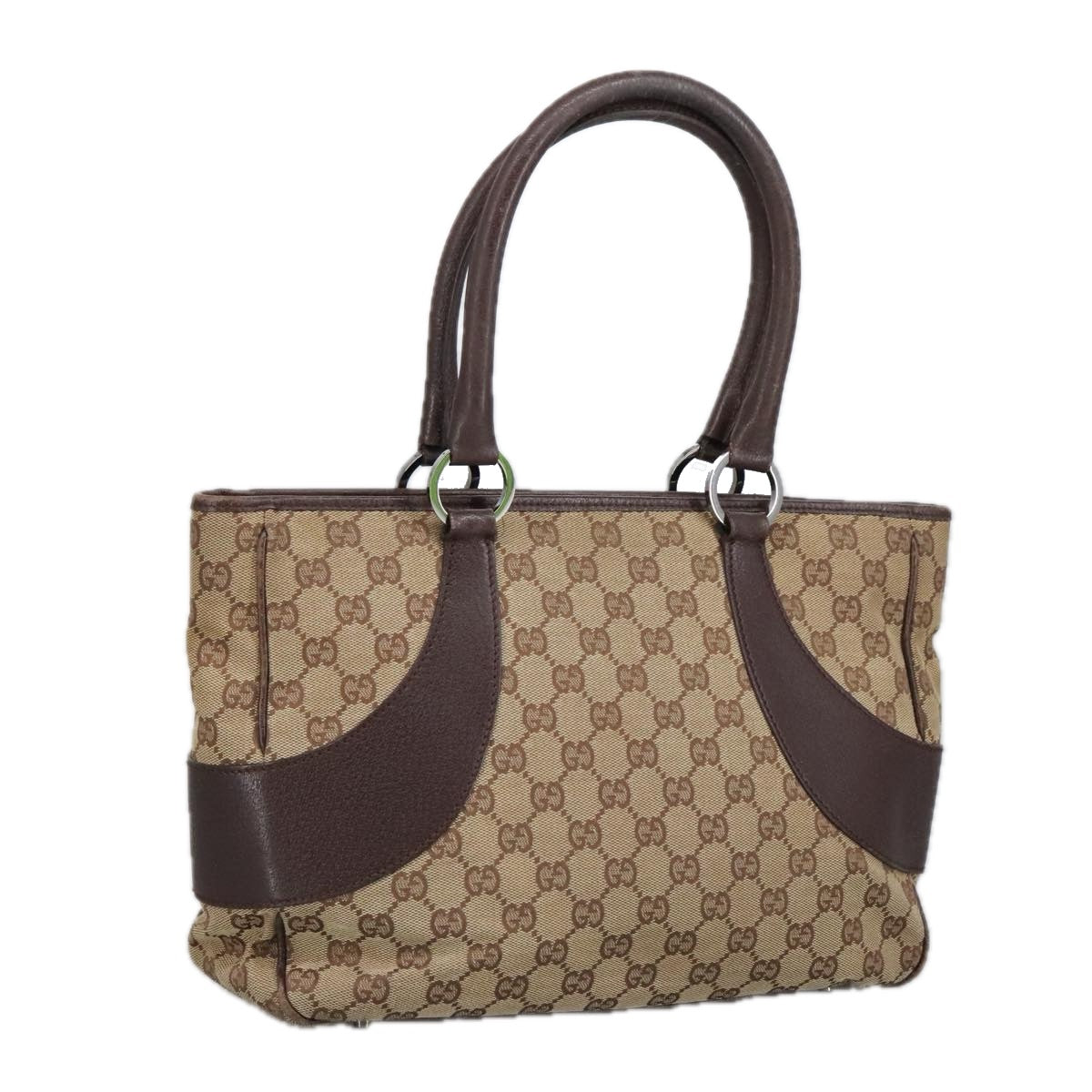 GUCCI GG Canvas Tote Bag Beige 113011 Auth 102162