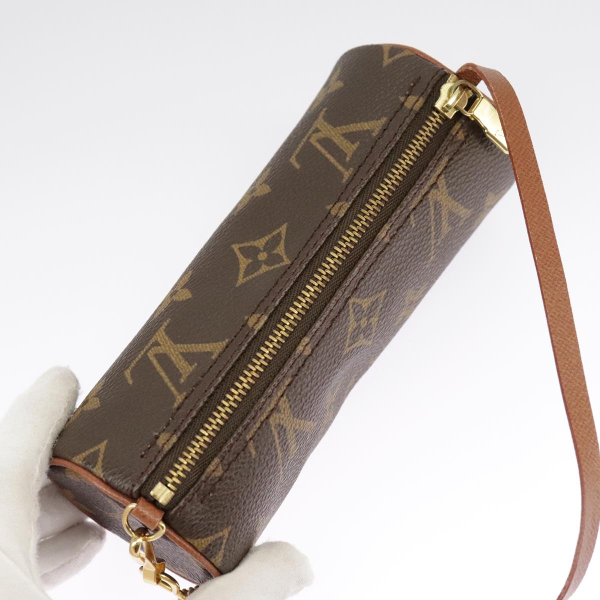 LOUIS VUITTON Monogram Papillon Pouch LV Auth 102168