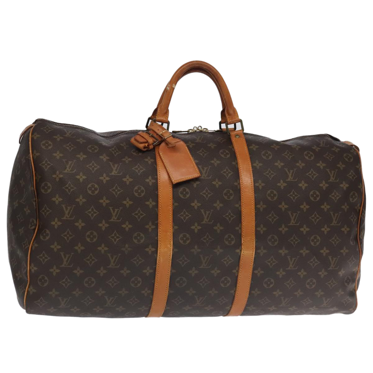 LOUIS VUITTON Monogram Keepall 60 Boston Bag M41422 LV Auth 102175