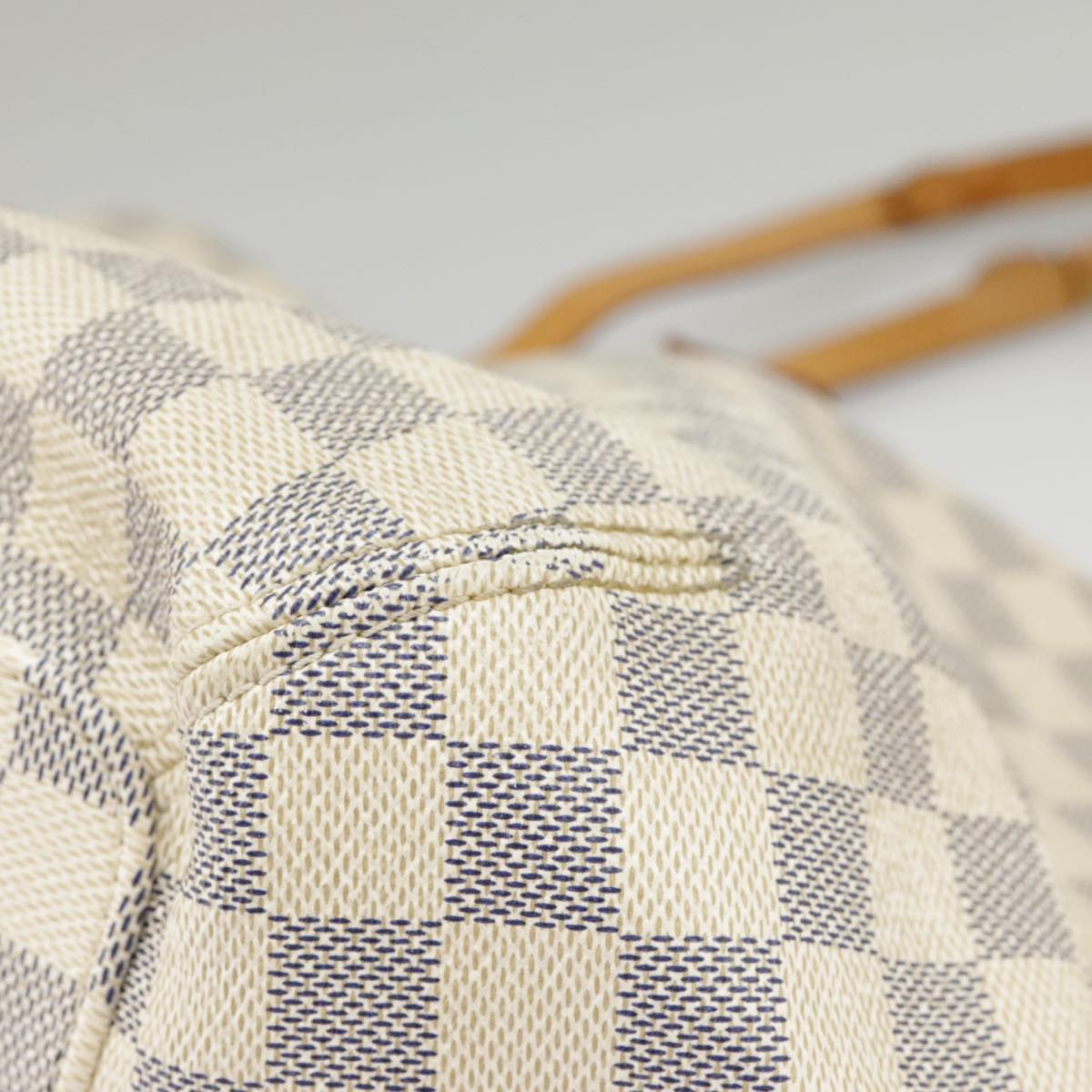 LOUIS VUITTON Damier Azur Saleya PM Tote Bag N51186 LV Auth 102188