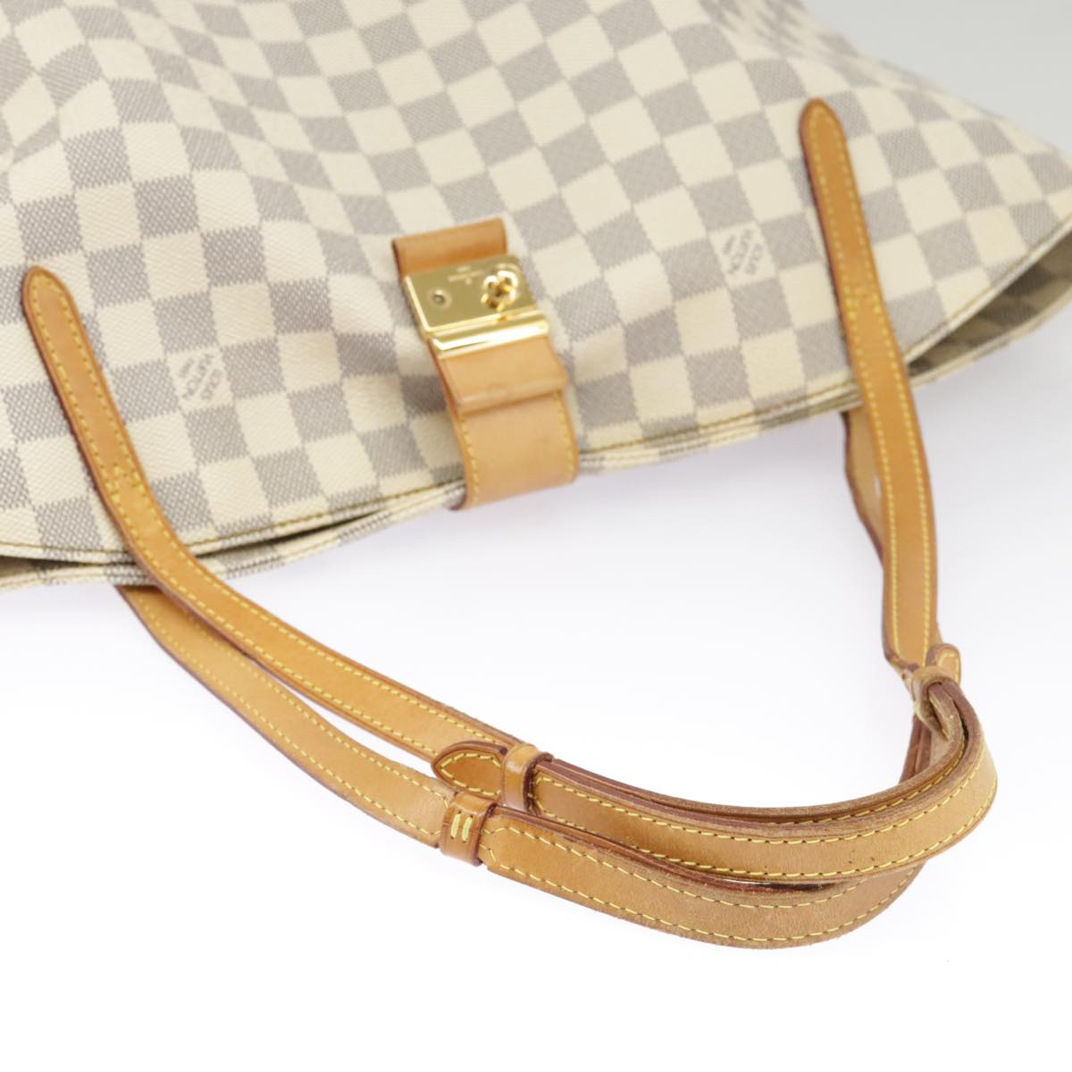 LOUIS VUITTON Damier Azur Saleya PM Tote Bag N51186 LV Auth 102188