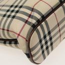 BURBERRY Nova Check Tote Bag Canvas Beige Brown Auth 102195-14