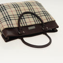 BURBERRY Nova Check Tote Bag Canvas Beige Brown Auth 102195-6