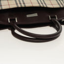 BURBERRY Nova Check Tote Bag Canvas Beige Brown Auth 102195-7