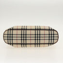 BURBERRY Nova Check Tote Bag Canvas Beige Brown Auth 102195-5