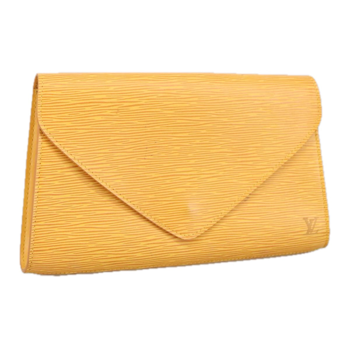 LOUIS VUITTON Epi Art Deco Clutch Bag Yellow M52639 LV Auth 102198