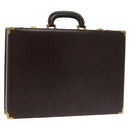LOEWE Anagram Trunk Leather Brown Auth 102202-1