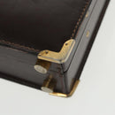 LOEWE Anagram Trunk Leather Brown Auth 102202-16