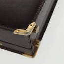LOEWE Anagram Trunk Leather Brown Auth 102202-17