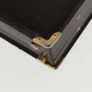 LOEWE Anagram Trunk Leather Brown Auth 102202-8