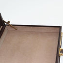 LOEWE Anagram Trunk Leather Brown Auth 102202-20
